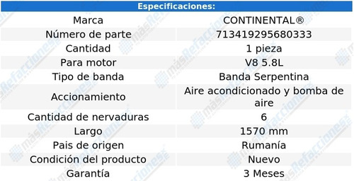 Banda A/a, B/aire 1570 Mm Colony Park V8 5.8l 87-88 Foto 5