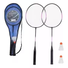 Kit 2 Raquete Badminton Com 2 Petecas