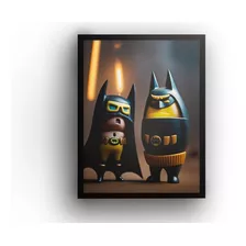 Quadro Moldura A4 21x30cm - Batman Minions