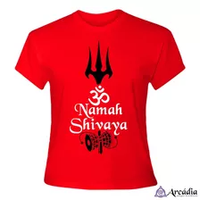 Baby Look Slim Om Namah Shivaya - Vermelho