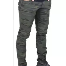 Calça Jeans Brim Sarja Masculina Slim C/ Lycra Coloridas