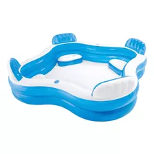 Piscina Familiar Con Asientos Hinchables - Marca Intex