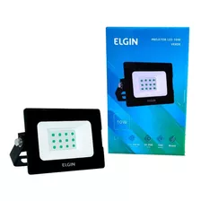 Projetor Led Verde 10w 6500k Refletor Bivolt - Elgin