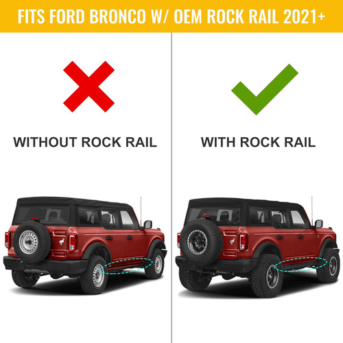 Estribos Laterales Compatibles Con Ford Bronco Con Rieles De Foto 4