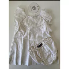 Vestido Lino Baby Pioppa - 6 Meses 