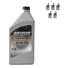 Lubrificante Quicksilver 25w40 4 Tempos 1 Litro Kit C/5