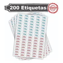 Etiqueta De Voltagem 110v 220v Para Tomadas - 200un