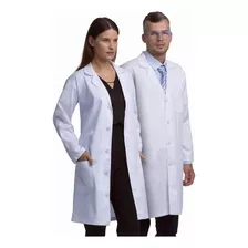 Uniforme Médico, Jaleco Branco Longo, Uniforme De Laboratóri