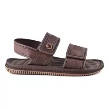 Sandalia Playera Cartago Con Velcro Brown Talles 39 Al 45