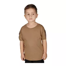 Camiseta Ranger Infantil Com Bolso Nas Mangas Bélica Coyote