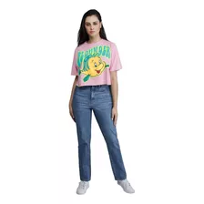 Playera Rosa Flaunder Disney 2416 Para Mujer Original