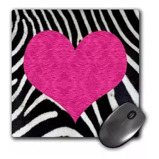 3drose Llc Punk Rockabilly Zebra Animal Stripe Pink Heart Pr