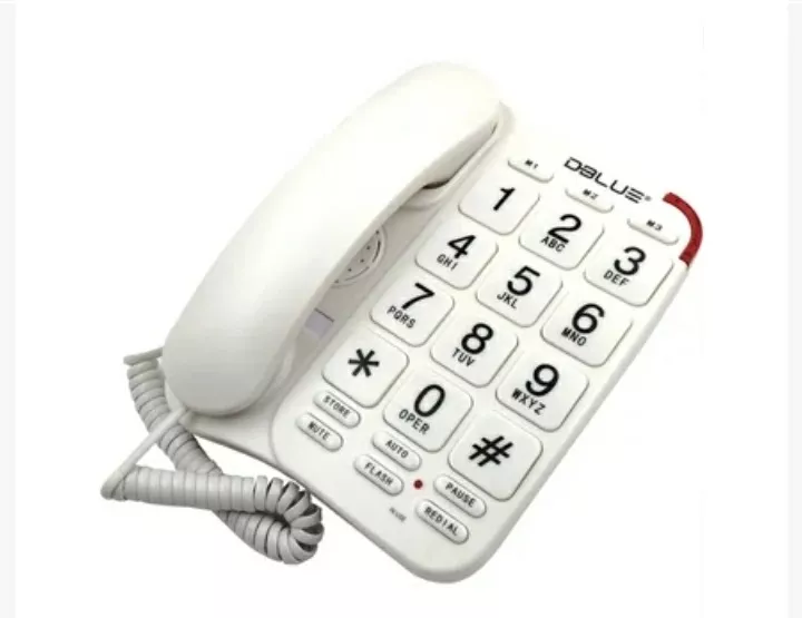Teléfono Sobremesa Botón Grandedblue Dbtl299 Blanco Red Fija