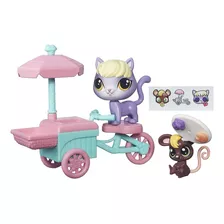 Littlest Pet Shop City Rides Gatito Y El Mouse Treat Cart