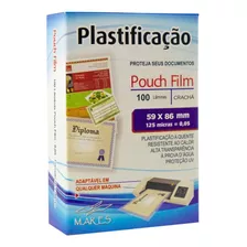 Plástico Para Plastificação Mares Crachá 59x86mm 0,05 100un