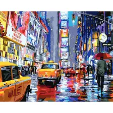 Pinta Por Números Pintura Oleo Times Square Pinturas Pincel