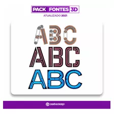 Pack De Fontes Letras 3d (png) Atualizadas 2021 + Bônus