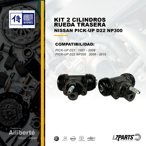 Kit Cilindro Rueda Trasera Nissan Pick Up D21 1987 - 2008 Foto 2