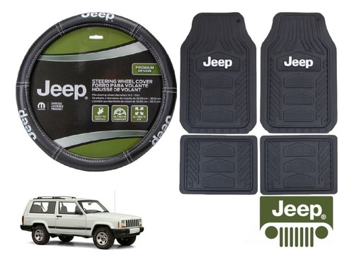 Tapetes 4pz Jeep + Cubrevolante Cherokee Sport 2001