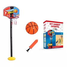 Kit 10 Cestas De Basquete Infantil Tabela 1.15m Bola E Bomba