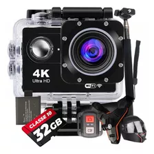 Câmera Filmadora Esporte 4k Ultra Hd Controle + Acessórios