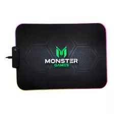 Mouse Pad Monster Gamer Pa351 Speed (35x25cm) Iluminado 3 Co Color Negro