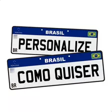 Placa Com Nome Personalizado De Menino Carro Mercosul