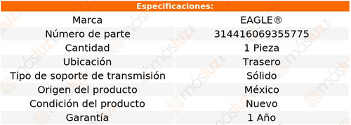 (1) Soporte Transmisin Tras Is250 2.5l V6 08/15 Eagle Foto 4