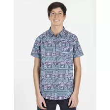 Camisa Hawaiian Sing Juvenil Multicolor Maui And Sons