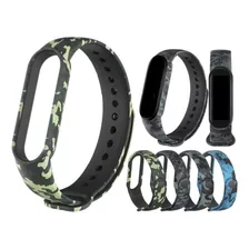 Kit 4 Pulseiras Camuflada Mi Band 3/4 5/6 Película De Brinde