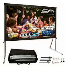 Elite Screens Yard Master 2 Series, Foldable-frame Outdoor Color Front Projection