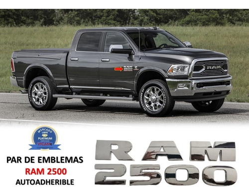 Par De Emblemas Para Dodge Ram  2500 Cromado Foto 2