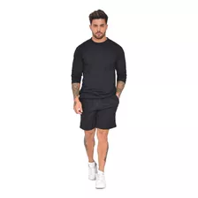 Shorts Masculino De Sarja Com Elastico Na Cintura Baratinho