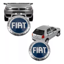 Par Emblema Grade E Mala Fiat Palio 2004 2005 2006 2007 Azul