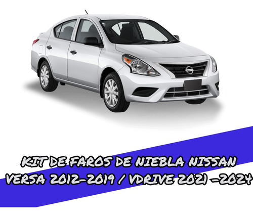 Kit Faros De Niebla Nissan Versa 2012-2019 Completo Con Foco Foto 2