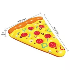 Flotador De Piscina De Rebanada De Pizza Inflable Gigante 