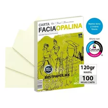 Papel Facia Opalina Marfil 120 Gr Carta - Paquete 100 Hojas