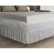 Saia Para Cama Box Malha Casal Branco Adomes