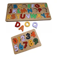Tabuleiro Alfabeto+números Brinquedo Educativo Pedagógico