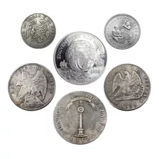 Set 6 Monedas Chile 1817 Encuentro Dos Mundos Antigua Reprod