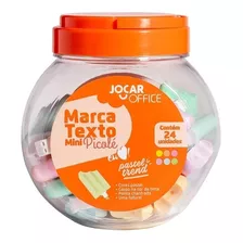 Pote Marca Texto Fofinho Picolé Sorvete Mini 6 Cores Pastel