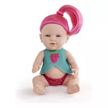 Boneca Bebê Coleção Frutinhas Divertidas C/ Cheiro Morango 