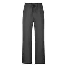 Pantalones H Para Hombre, Lino Y Algodón, Cintura Elástica,