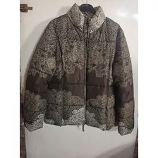 Campera Desigual 42 Poliester Inflada Abrigada Es Un Color E