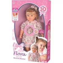 Boneca Flora Com 30 Frases - 50cm De Altura