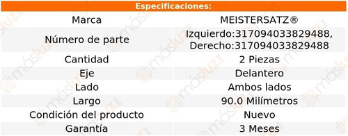 2- Topes Amortiguador Delanteros Audi 100 V6 2.8l 92/94 Metz Foto 2