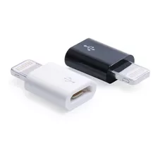 Kit 02 Adaptador Plug Micro Usb P/ iPhone 5 6 7 8 X iPad