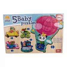 22022 5 Baby Puzzles Animales Al Volante