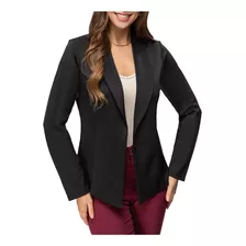 Fashionspark Chamarra Blazer Cárdigan Cuello Pico Para Mujer