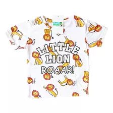 Remera Bebe Leon Lion Estampada Algodon Manga Corta Nene